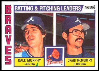 126 Braves Batting & Pitching Leaders Dale Murphy Craig McMurtry